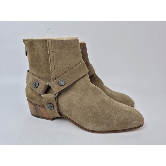Zadig & Voltaire Women's Khaki Sonlux Ankle Boots Suede Harness Size 36 - Picture 1 of 7